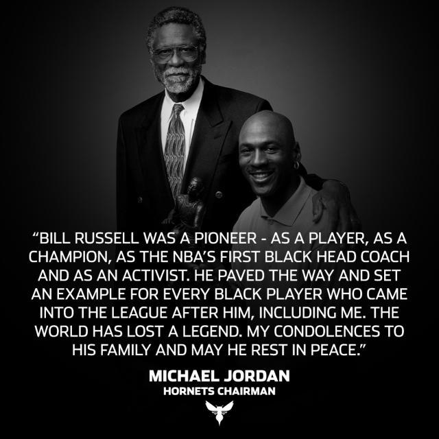 开云官网-众星缅怀拉塞尔 乔丹：他为所有人铺平道路，包括我